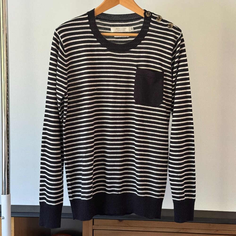 Shades Of Gray By Micah Cohen Men’s Stripped Sweater